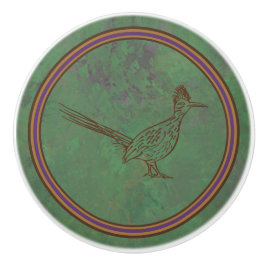 Südwest Roadrunner Stehend Sagebrush Green Keramikknauf