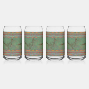 Südwest Roadrunners Trio Geometric Border Green Dosenglas