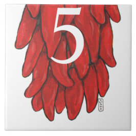 Südwest Roter Chile Chili Ristra Kleine Unterzahl  Fliese