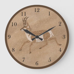 Südwest Running Pronghorn Antelope Große Wanduhr