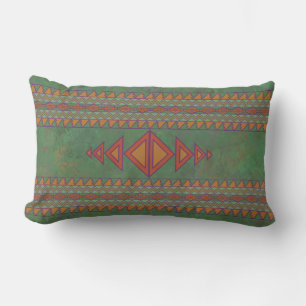 Südwest Sagebrush Green Geometric Design Lumbar Lendenkissen