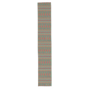 Südwest-Sagebrush Grünes geometrisches Design Großer Tischläufer
