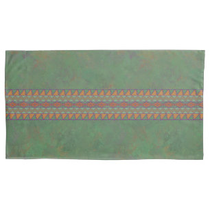 Südwest-Sagebrush Grünes geometrisches Design Kissenbezug