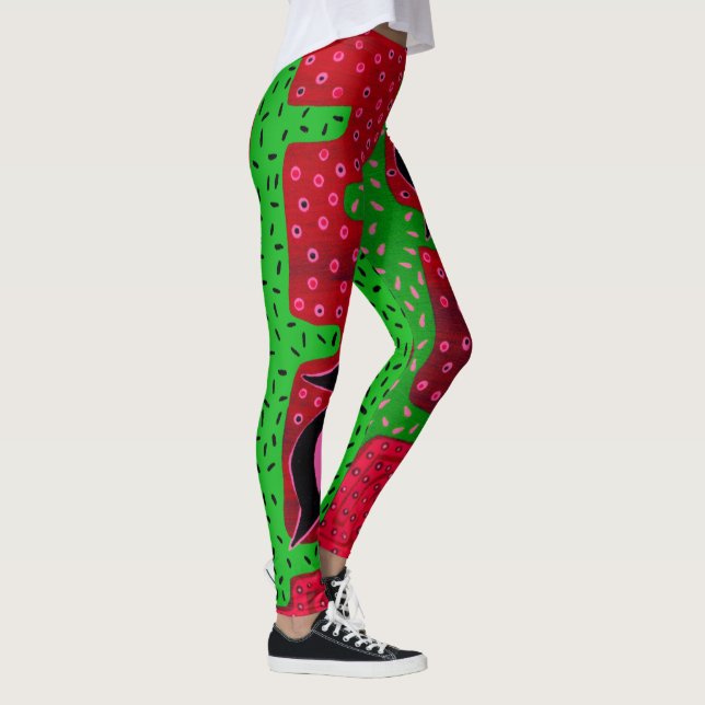 Südwest Saguaro Cactus Birds Aerobic Leggings (Rechts)