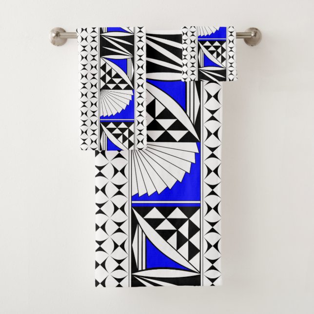 Südwest Sonnenaufgang in Electric Blue Badhandtuch Set (Insitu)