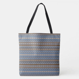 Südwest-Stil Blau und braun geometrisches Muster
