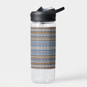 Südwest-Stil Blaues und Braunes geometrisches Must Trinkflasche