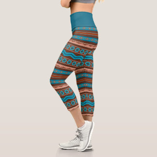 Südwest-Stil geometrisches Cameron-Gorge-Design Capri Leggings