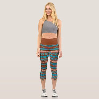 Südwest-Stil geometrisches Cameron-Gorge-Design Capri Leggings