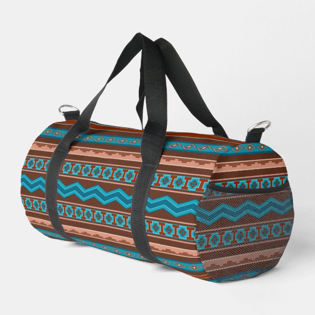 Südwest-Stil geometrisches Cameron-Gorge-Design Duffle Bag (Rechte Ecke)