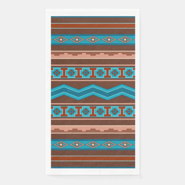 Südwest-Stil geometrisches Cameron-Gorge-Design Serviette (Vorderseite)