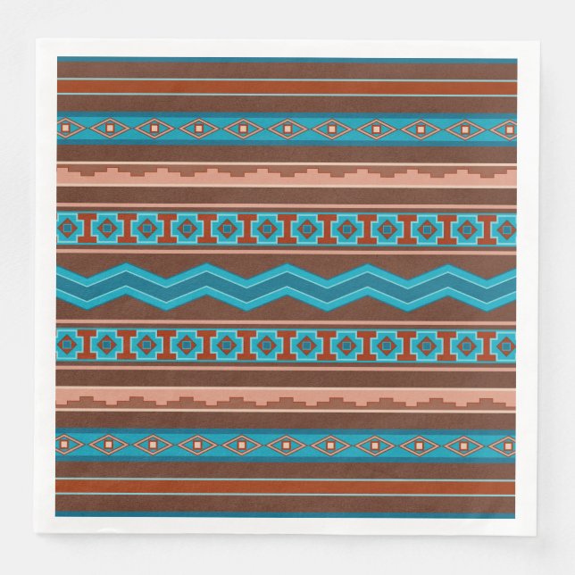 Südwest-Stil geometrisches Cameron-Gorge-Design Serviette (Vorderseite)