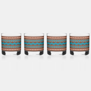 Südwest-Stil geometrisches Cameron-Gorge-Design Whiskyglas