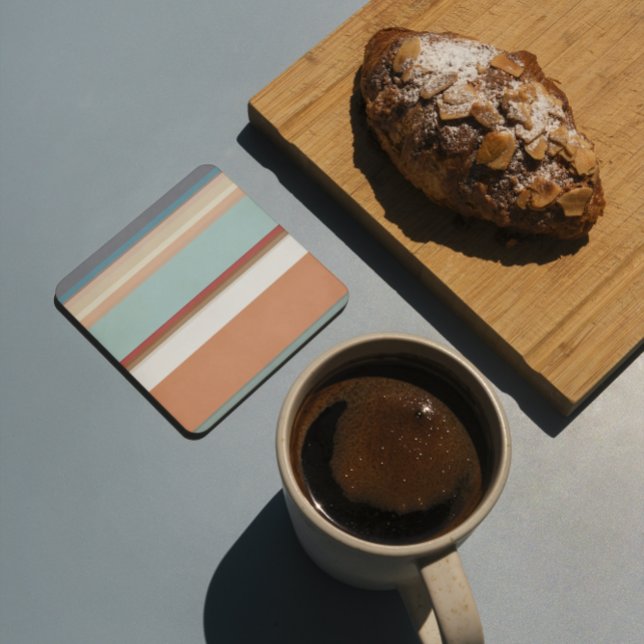 Südwest Streifen Blue Terracotta Getränkeuntersetzer (Von Creator hochgeladen)