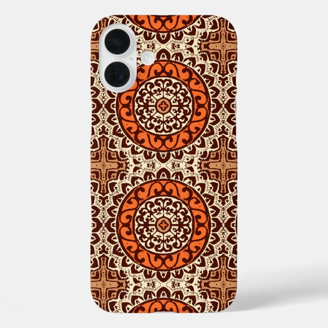 Südwest Sun Mandala Batik, Rust & Brown Case-Mate iPhone Hülle (Rückseite)