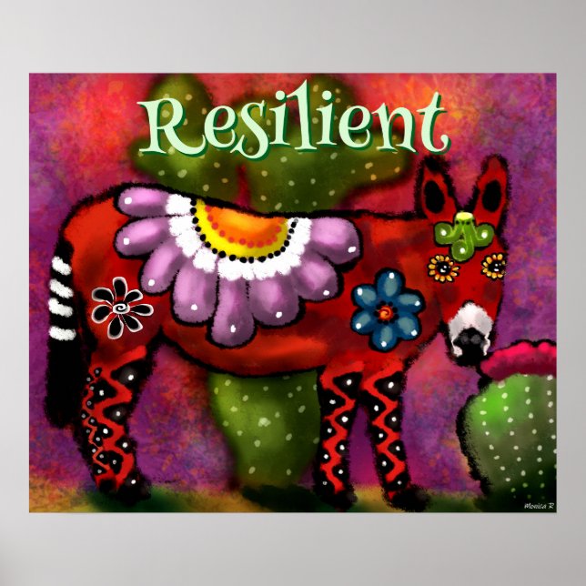 Südwest-Talavera-Stil Esel Personalisiert Poster (Vorne)