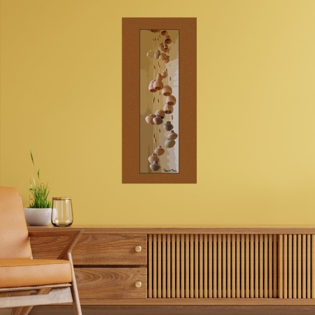 Südwest Terra Cotta Wind Chime Still Life Poster (Wohnzimmer 2)