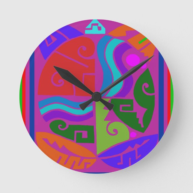 Südwest Tortuga Runde Wanduhr (Vorderseite)