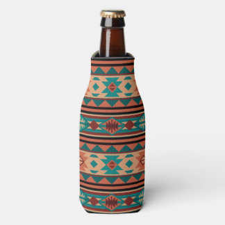 Südwest Tribal Muster Türkisch Terracotta Flaschenkühler