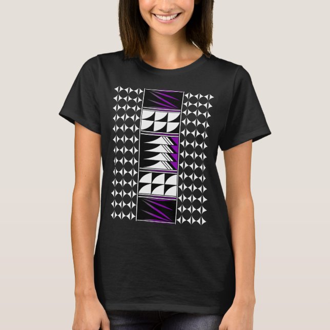 Südwest Vier Federn im Lila T - Shirt (Vorderseite)