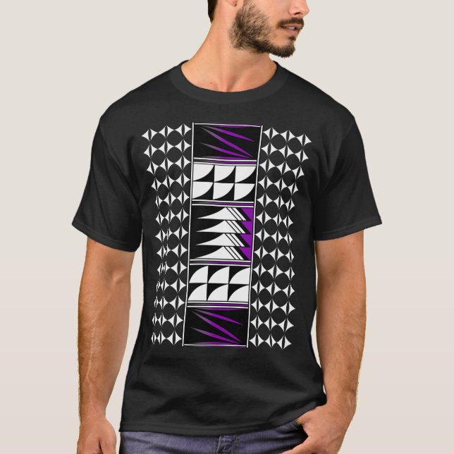 Südwest Vier Federn in Lila T-Shirt (Vorderseite)