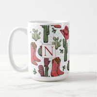 Südwest Weihnachtsmädchen Red Monogram