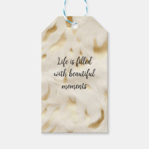 Südwest Western Gold White Cowhid Geschenkanhänger