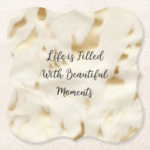 Südwest Western Gold White Cowhid Untersetzer