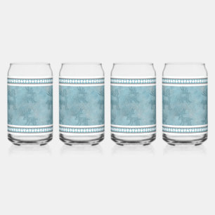 Südwest Winter Deo Petroglyphen Blau und Weiß Dosenglas