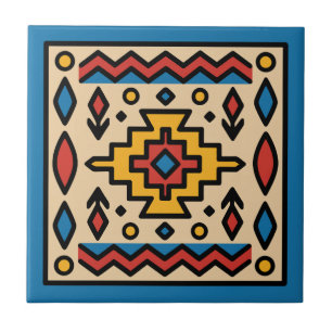Südwestamerikanisches geometrisches Design der Nat Fliese