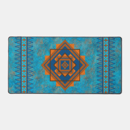 Südwestberge Gipfel Türkisfarben Geometrisches Mot Schreibtischunterlage