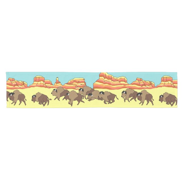 Südwestbüffel Kurzer Tischläufer (Horizontal)