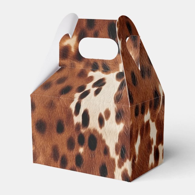 Südwestcreme Brown Cowhide Geschenkschachtel (Rückseite)