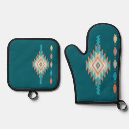 Südwesten 4 - veränderbare Farbe Ofenhandschuh & Topflappen-Set