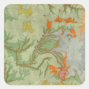 Südwesten Colorado und Teile New Mexiko Quadratischer Aufkleber