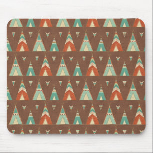 SüdwestenGeo Schritt aquamarines Teepee-Muster Mousepad