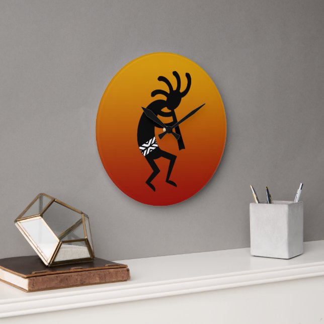 Südwestentwurf Kokopelli Große Wanduhr (Büro)