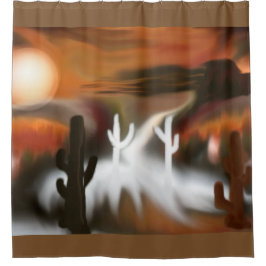 Südwestfeuer und Abstrakte Eiskunst Duschvorhang