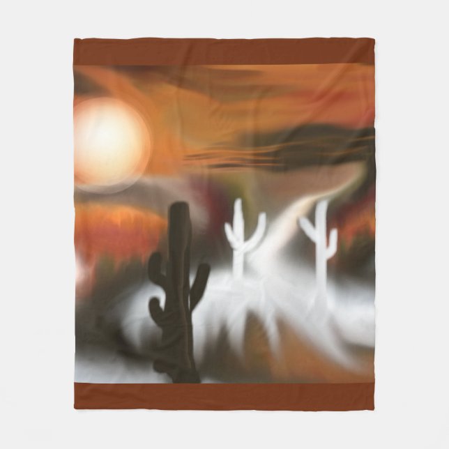 Südwestfeuer und Abstrakte Eiskunst Fleecedecke (Vorderseite)