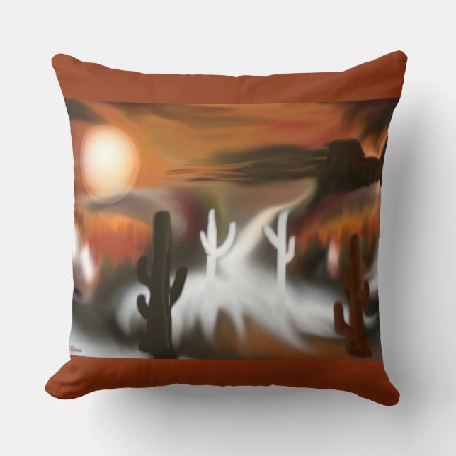 Südwestfeuer und Abstrakte Eiskunst Kissen (Vorderseite)