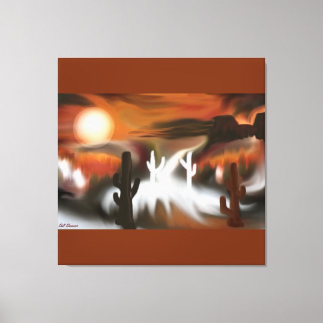 Südwestfeuer und Abstrakte Eiskunst Leinwanddruck (Vorderseite)