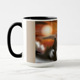 Südwestfeuer und Abstrakte Eiskunst Tasse