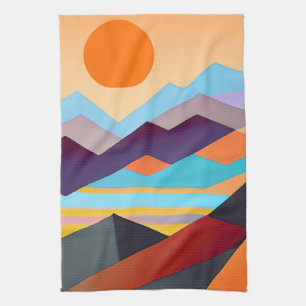Südwestgebirge Geometrisch Abstrakt Geschirrtuch