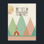 Südwestgeo II| Wild und frei sein Postkarte<br><div class="desc">Auf Tribal,  Boho Design in soft pastel Colors.</div>