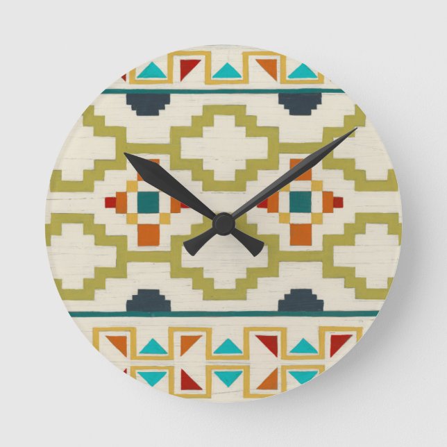 Südwestgeometrie I Runde Wanduhr (Vorderseite)