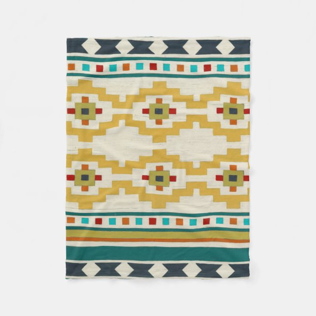 Südwestgeometrie III Fleecedecke (Vorderseite)