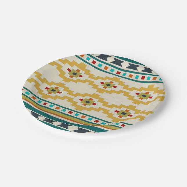 Südwestgeometrie III Pappteller (Schrägansicht)