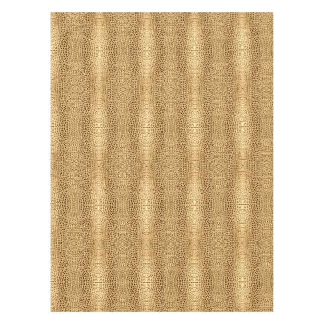 Südwestgoldbraun Alligator Leather Tischdecke (Vorderseite)