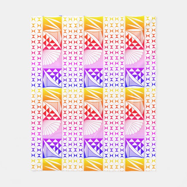 Südwestindischer Sonnenaufgang in Regenbogen Fleecedecke (Vorderseite)