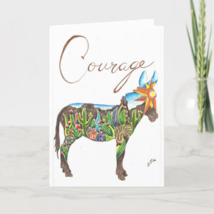 Südwestkaktus Mule von Sherry Jarvis Faltkarte Dankeskarte